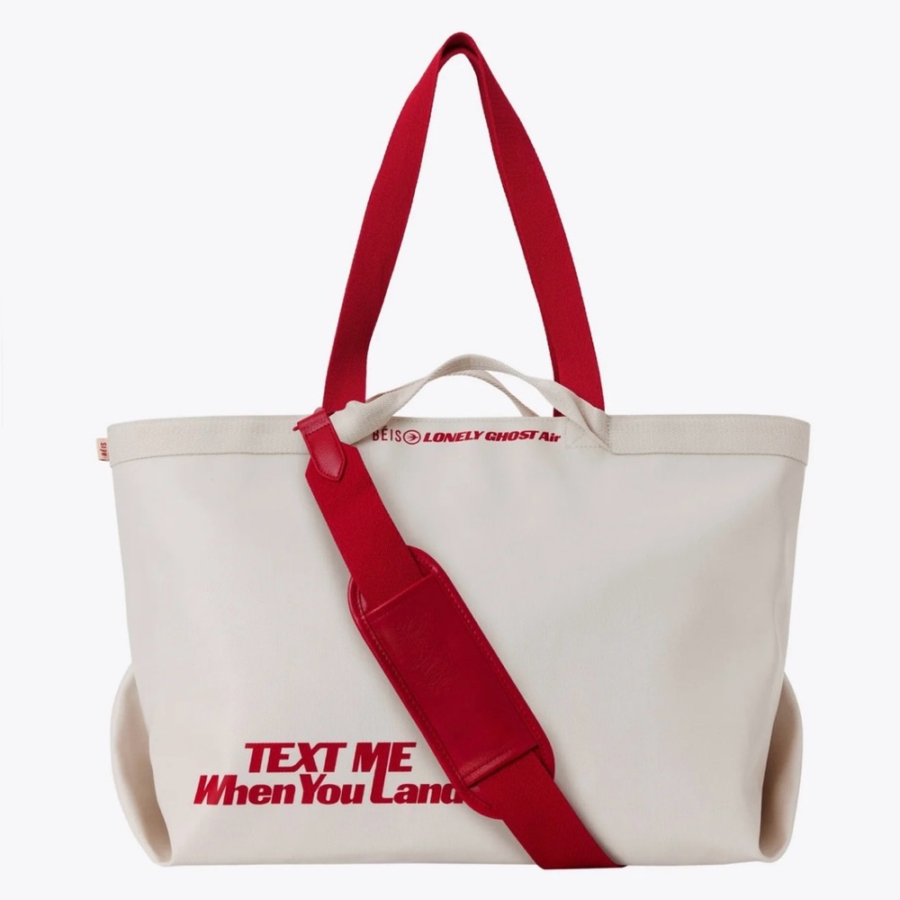 BEIS x LONELY GHOST The Travel Tote 
in Ghost White BNWT